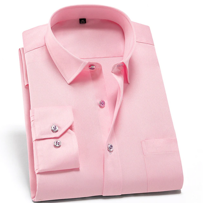 Stretch men's shirt with crease protection