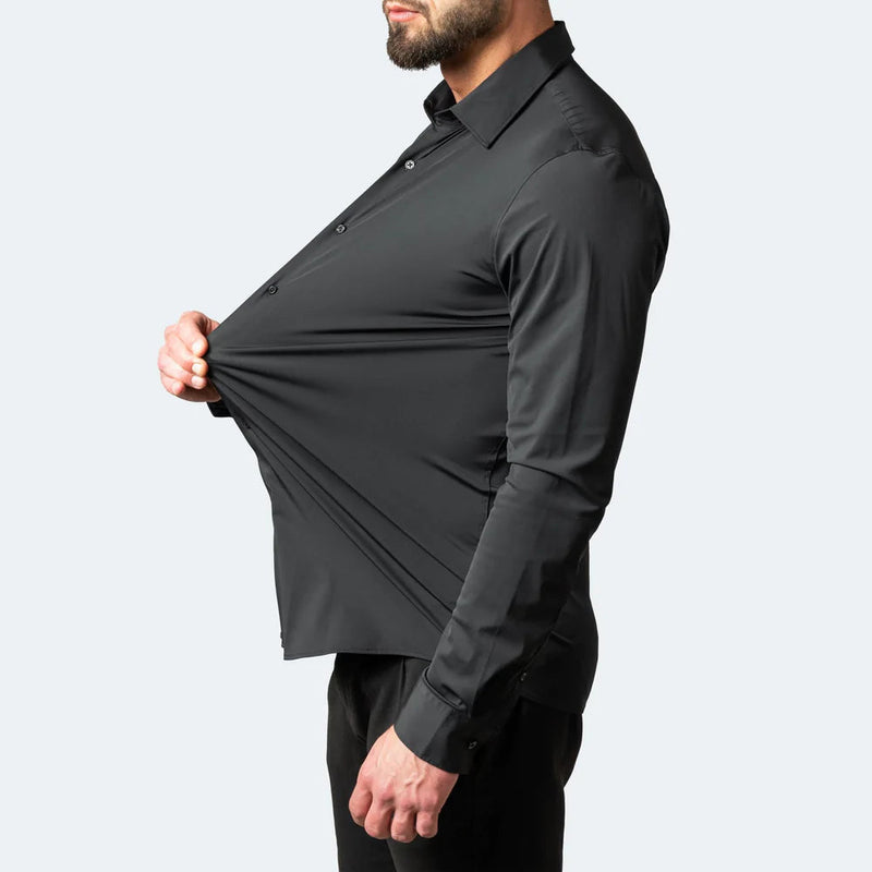 Stretch men's shirt with crease protection