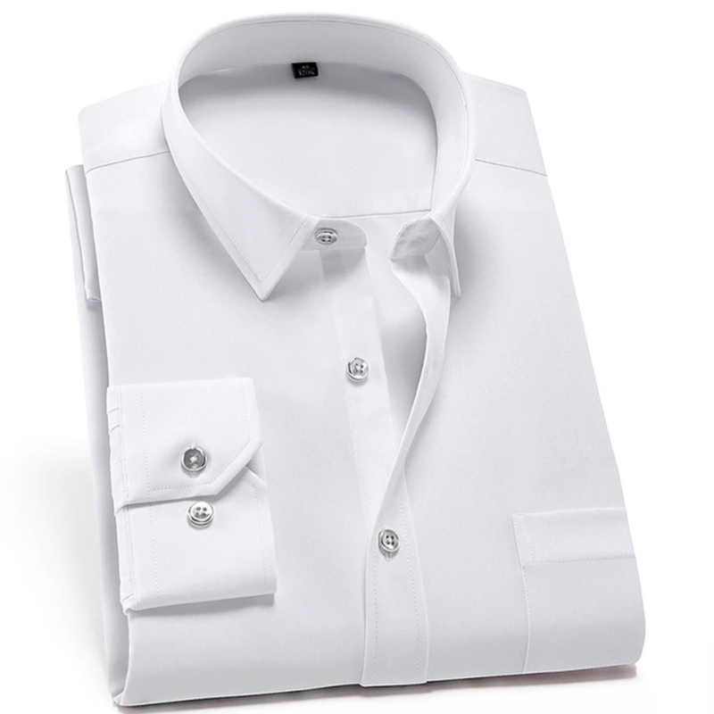 Stretch men's shirt with crease protection