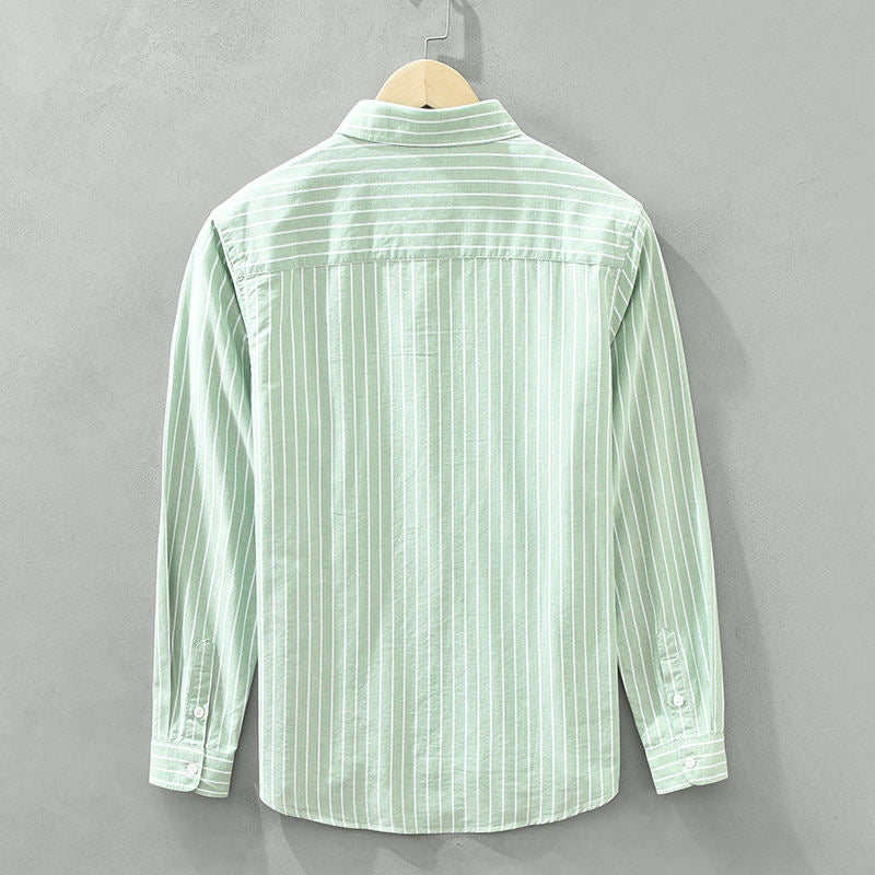 Striped linen shirt for men