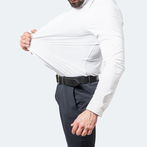 Stretch men's shirt with crease protection