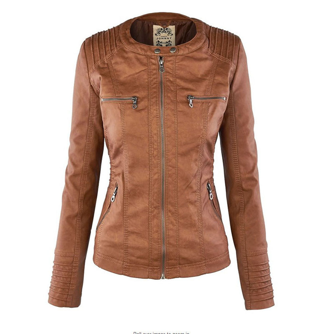 Macie - Hooded Leather Jacket