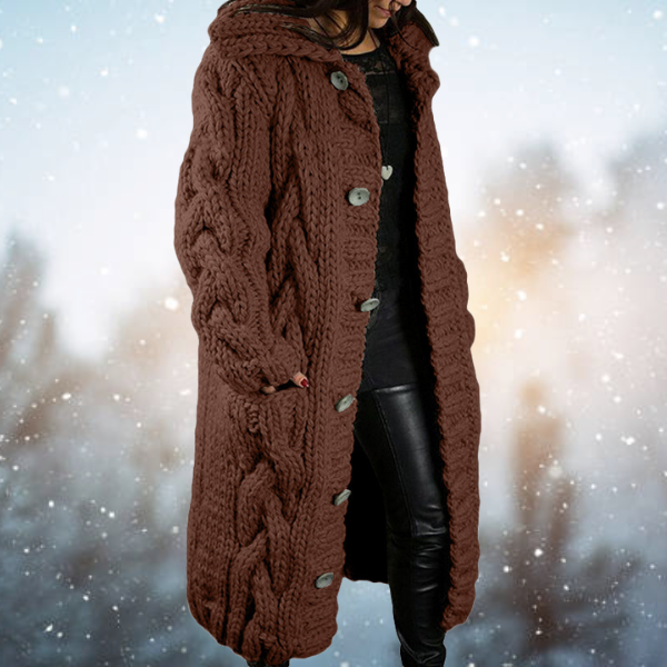 Warm knitted waistcoat for women