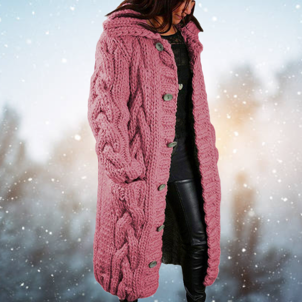 Warm knitted waistcoat for women