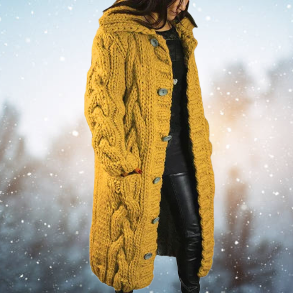 Warm knitted waistcoat for women