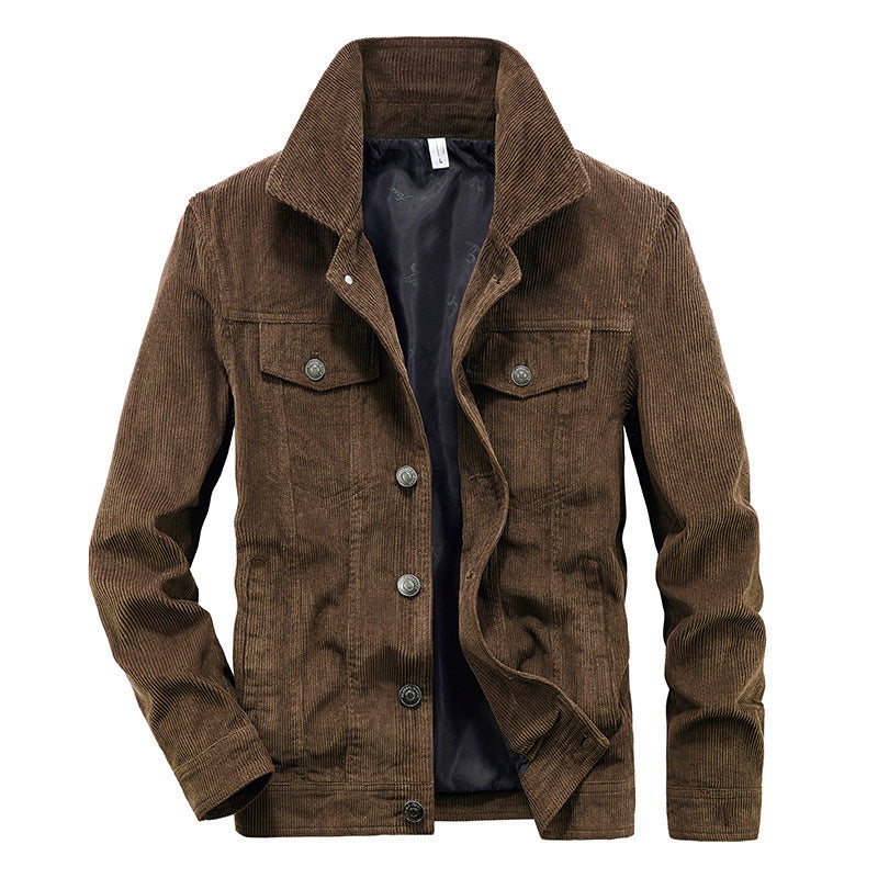 Fashionable corduroy jacket for men