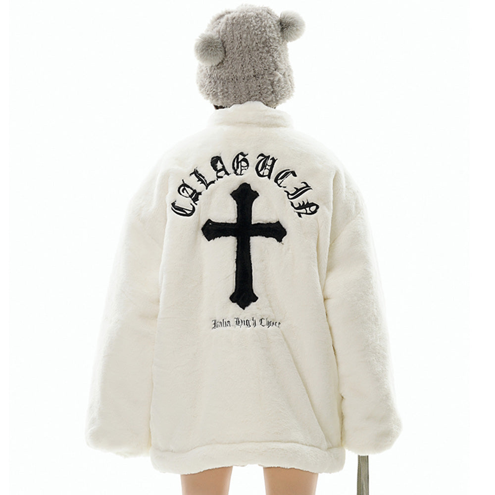 Embroidered Cross Unisex Jacket