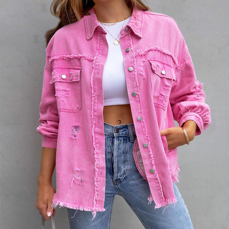 Denim Turn-Down Jacket