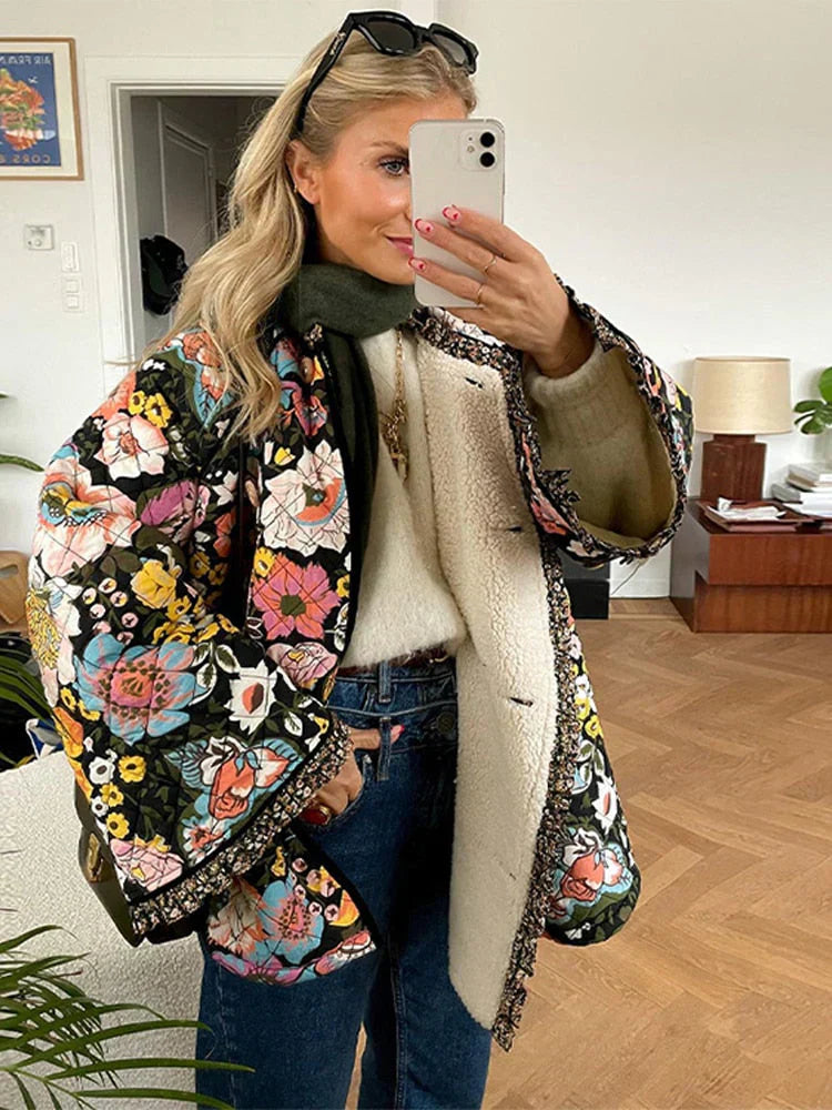 Flower Print Jacket for women