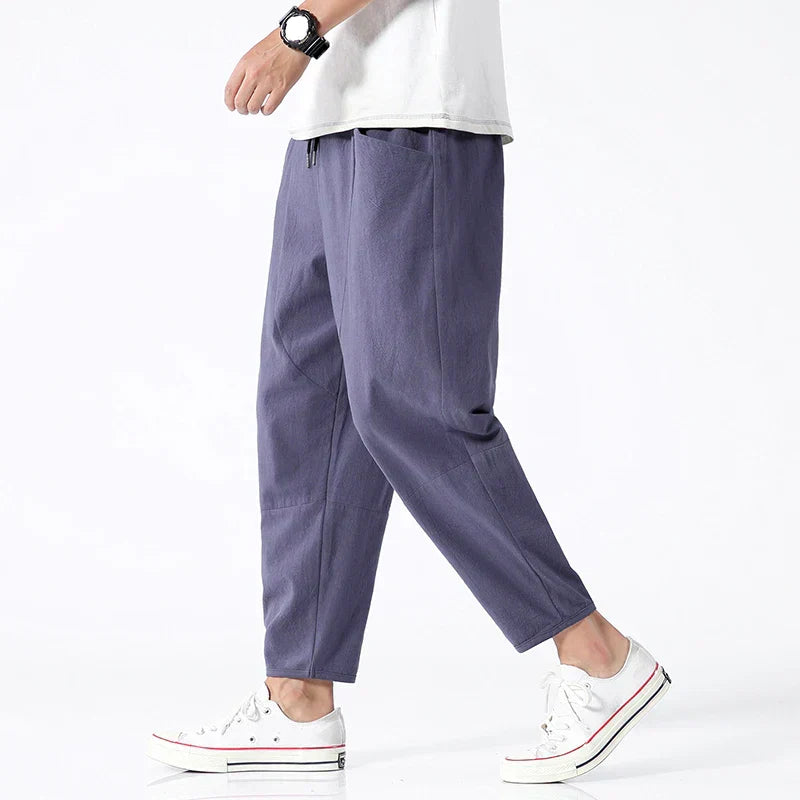 Comfortable ankle-length trousers for men