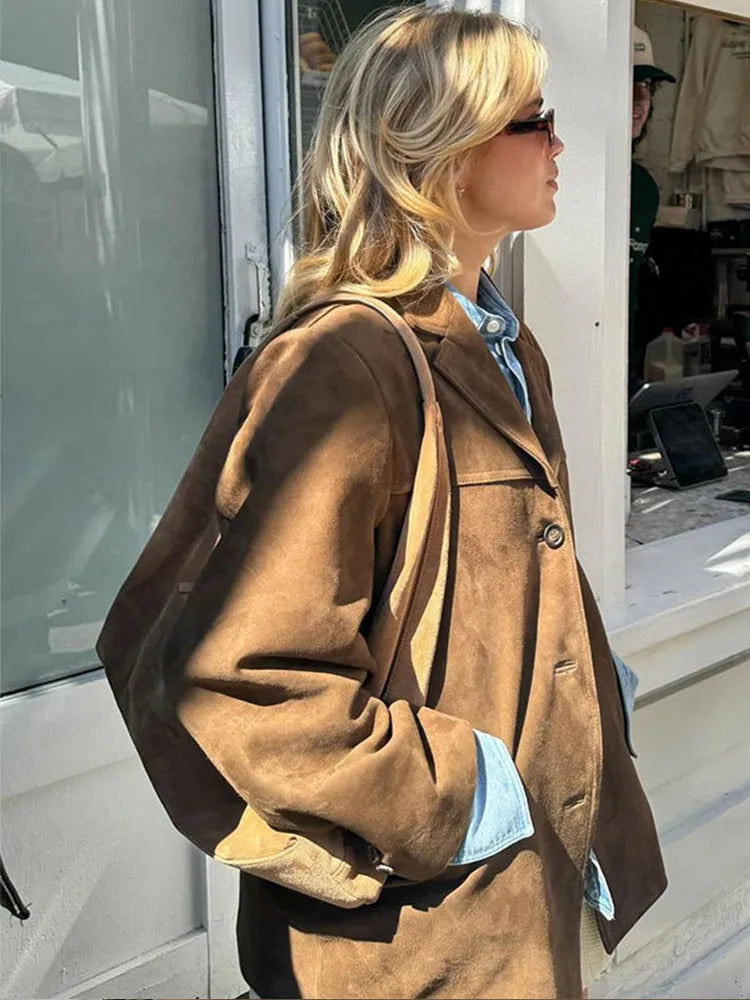 Elegant brown ladies' jacket