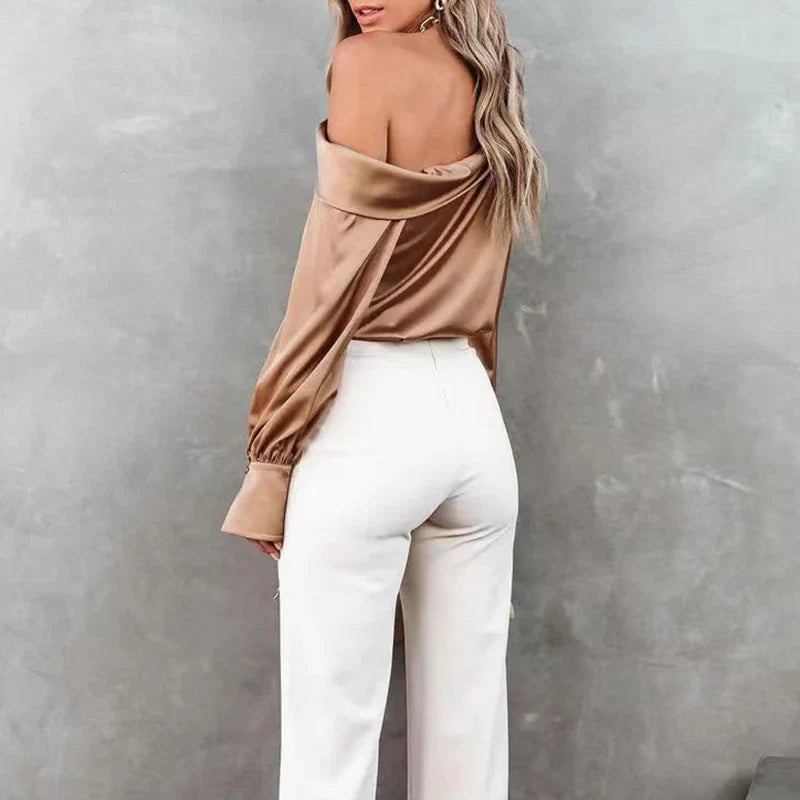 Angel - Satin Off-Shoulder Top