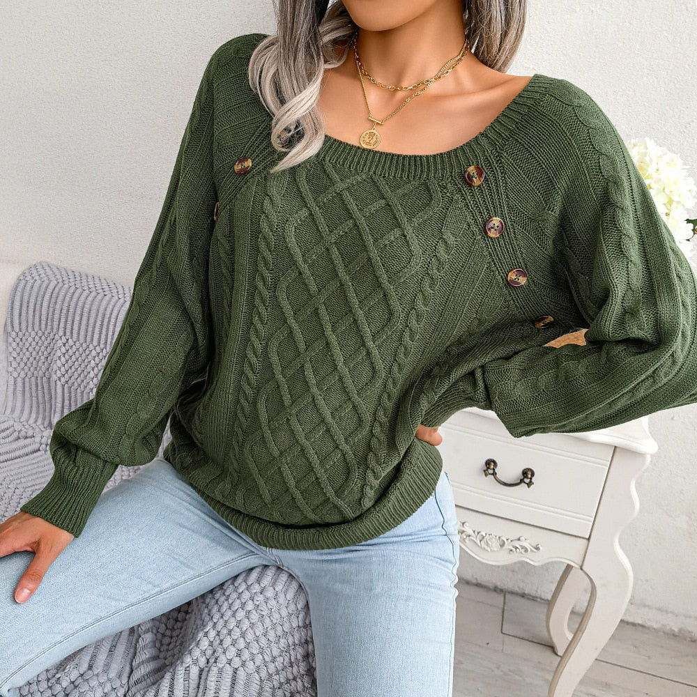 Casual knitted jumper for women