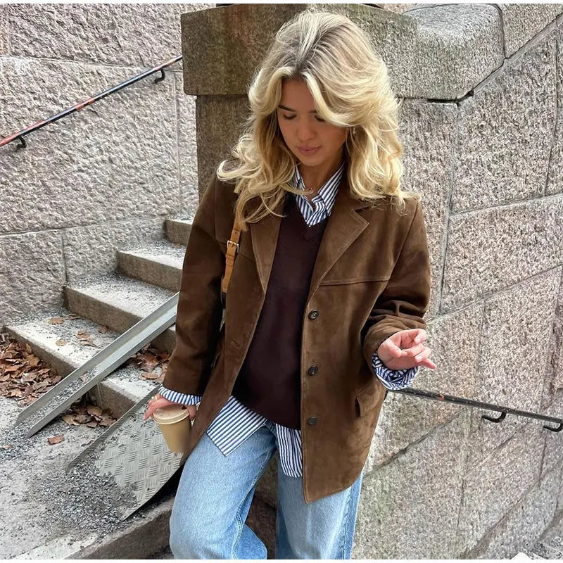 Elegant brown ladies' jacket