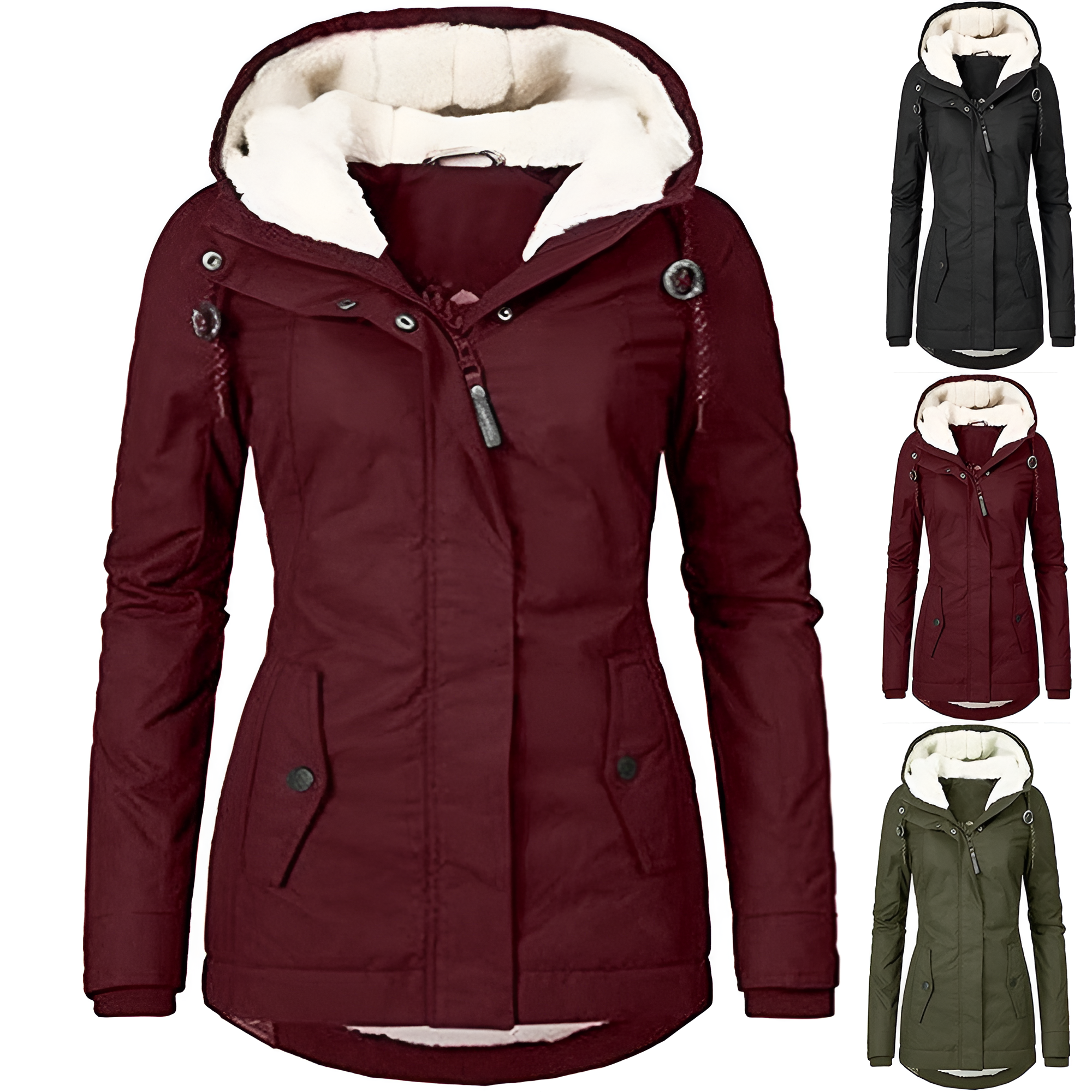 Bright winter coat for women