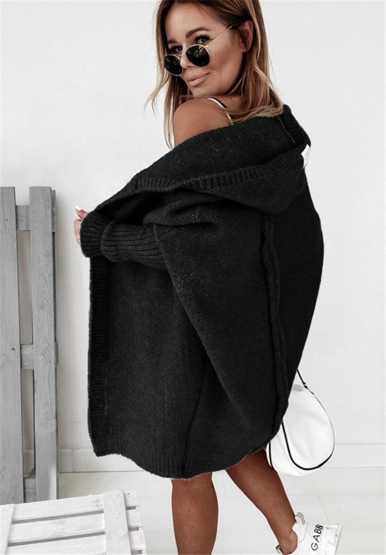 Oversized Hooded Cardigan