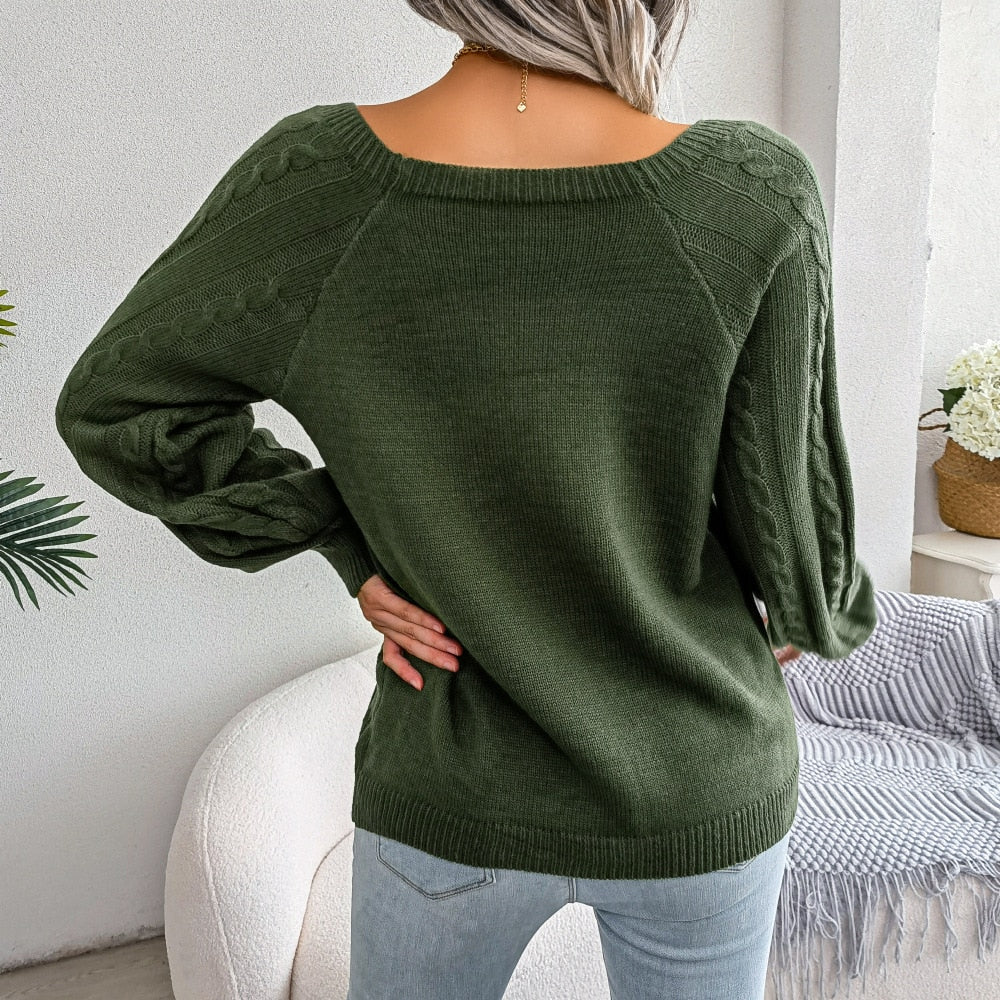 Casual knitted jumper for women