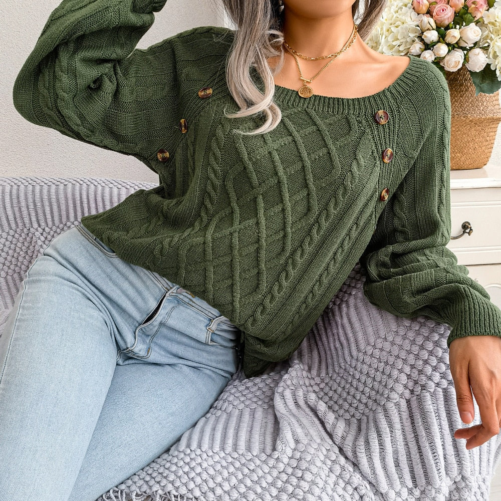 Casual knitted jumper for women