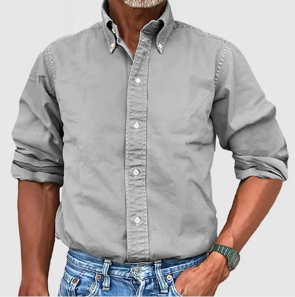 Men's shirt with lapel collar