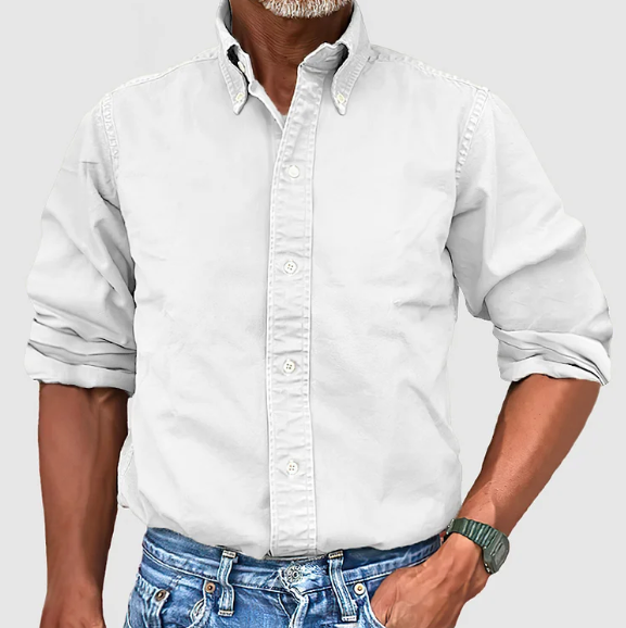 Men's shirt with lapel collar