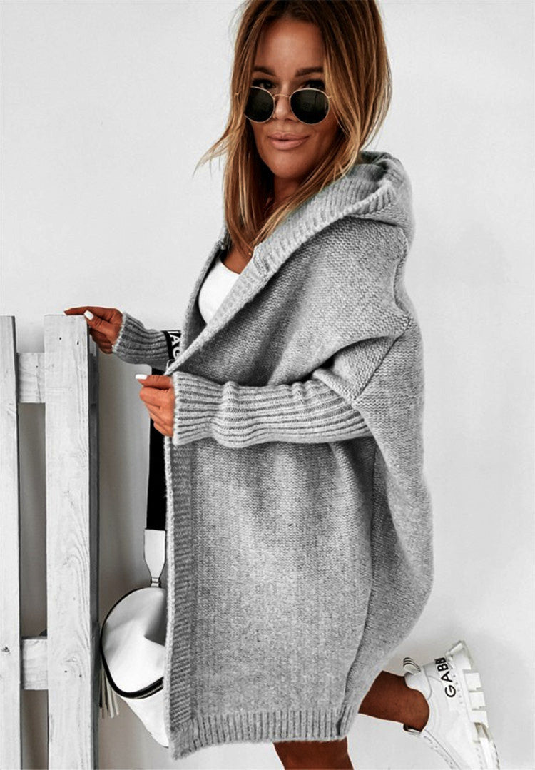 Oversized Hooded Cardigan