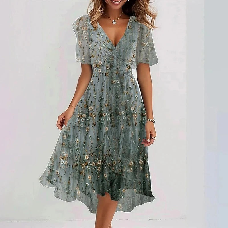 Vibrant V-Neck Summer Dresses for women