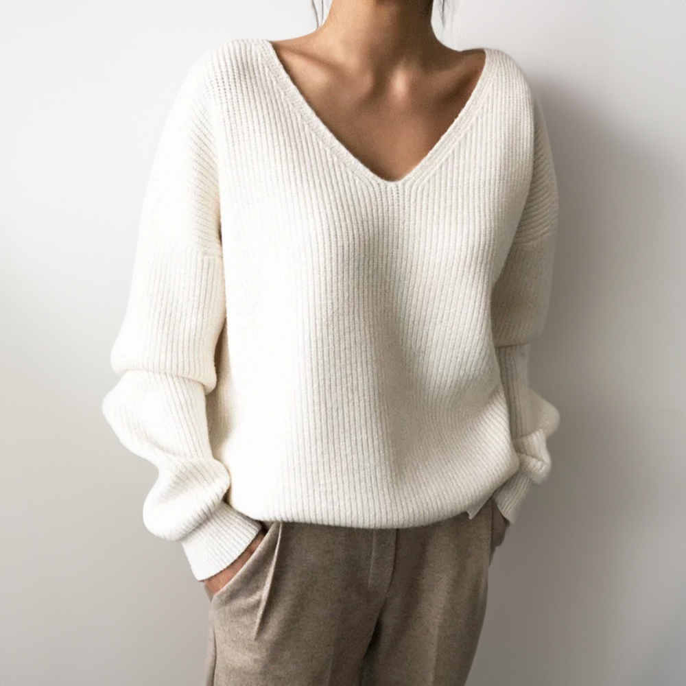 Ambroisé couture jumper in soft layered knit