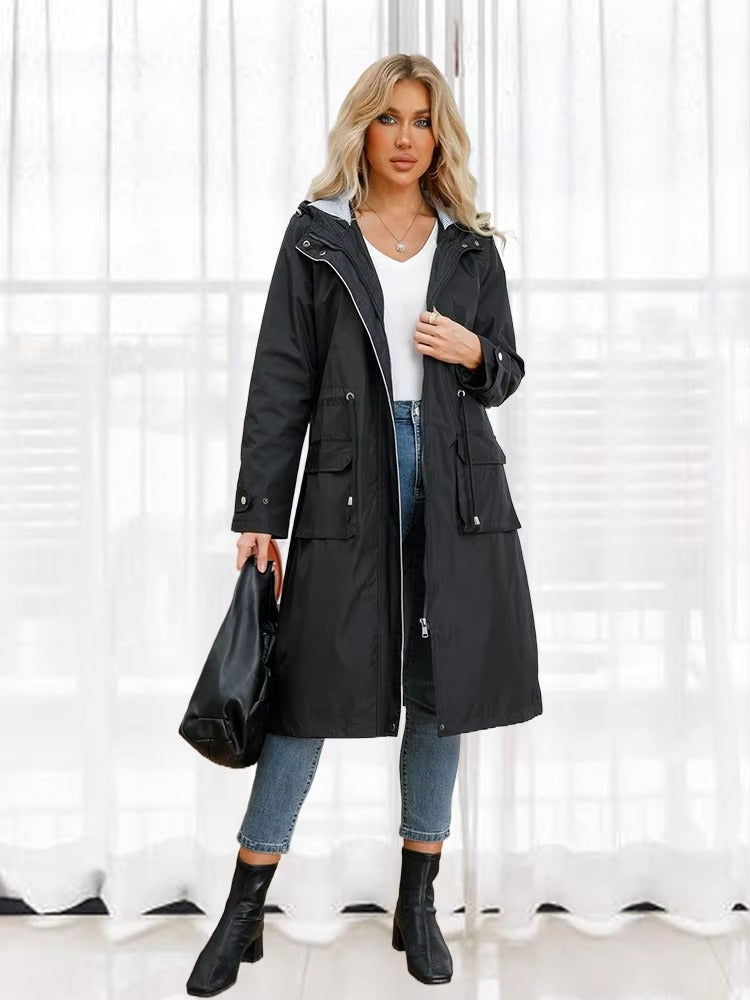 Waterproof fashionable women's trench coat