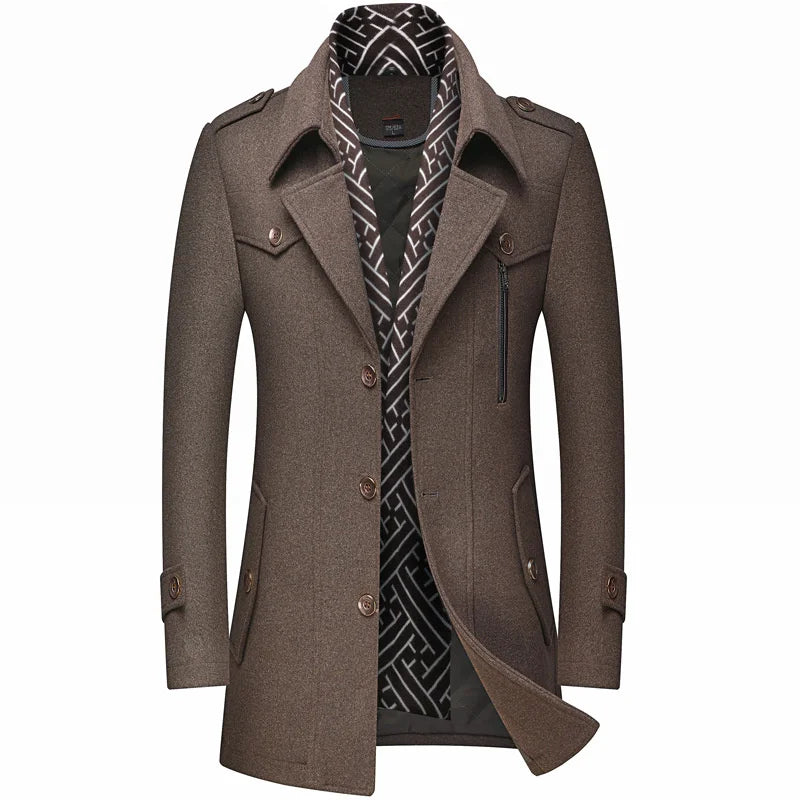 Coat with lining for men