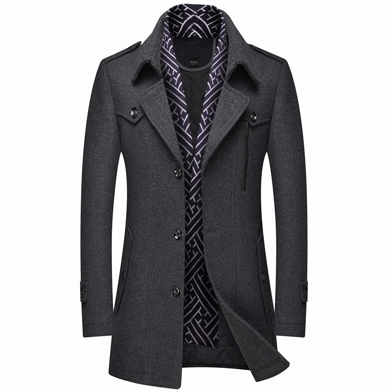 Coat with lining for men