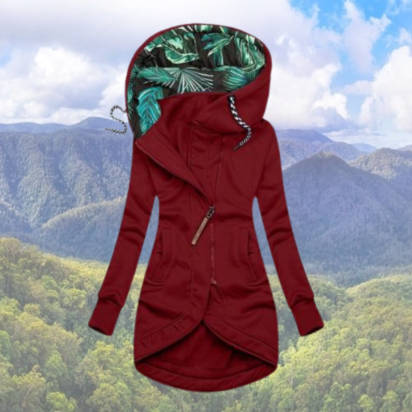 Waterproof winter coat with hood for women