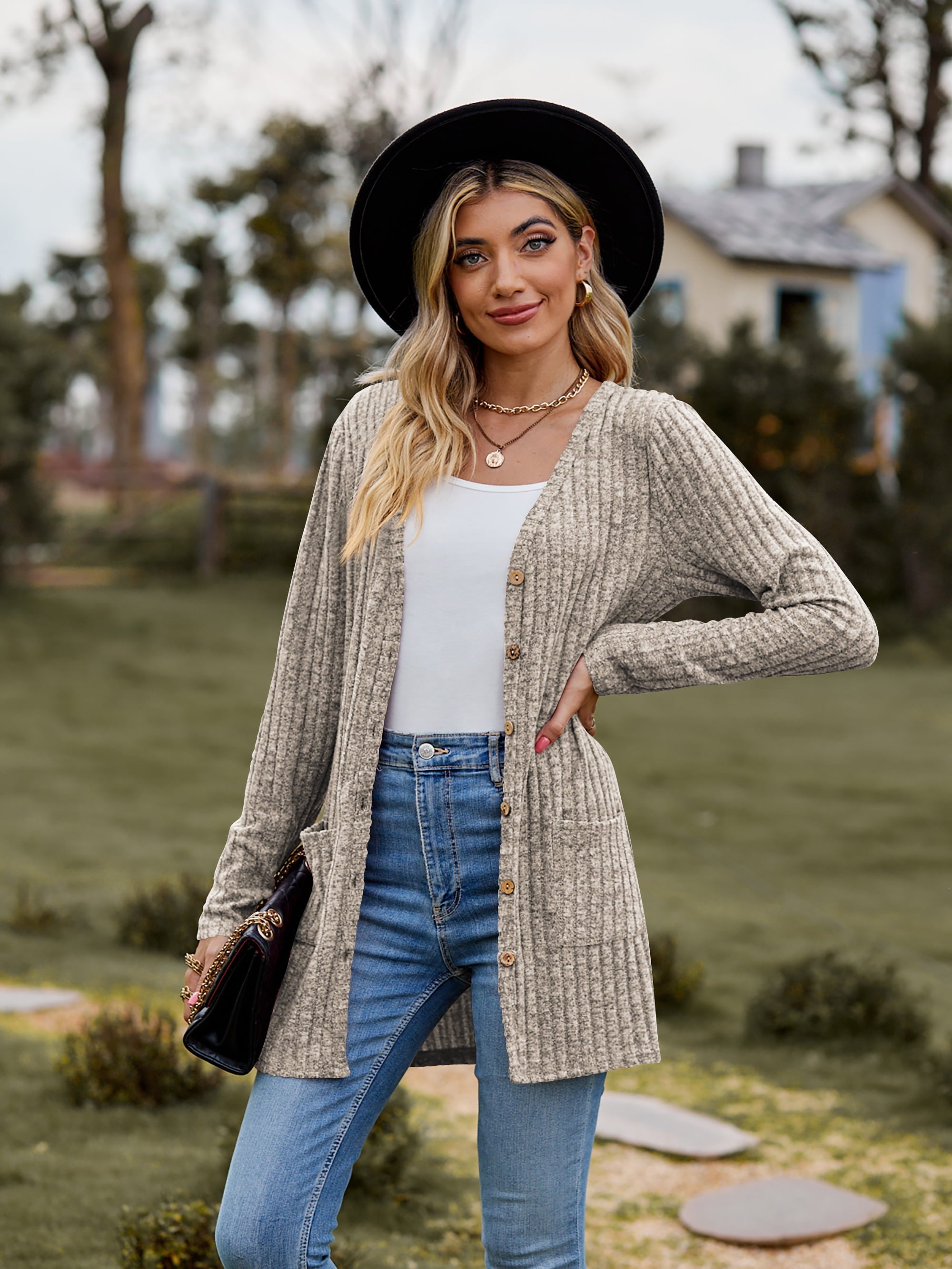 Hana - Elegant Ribbed Cardigan