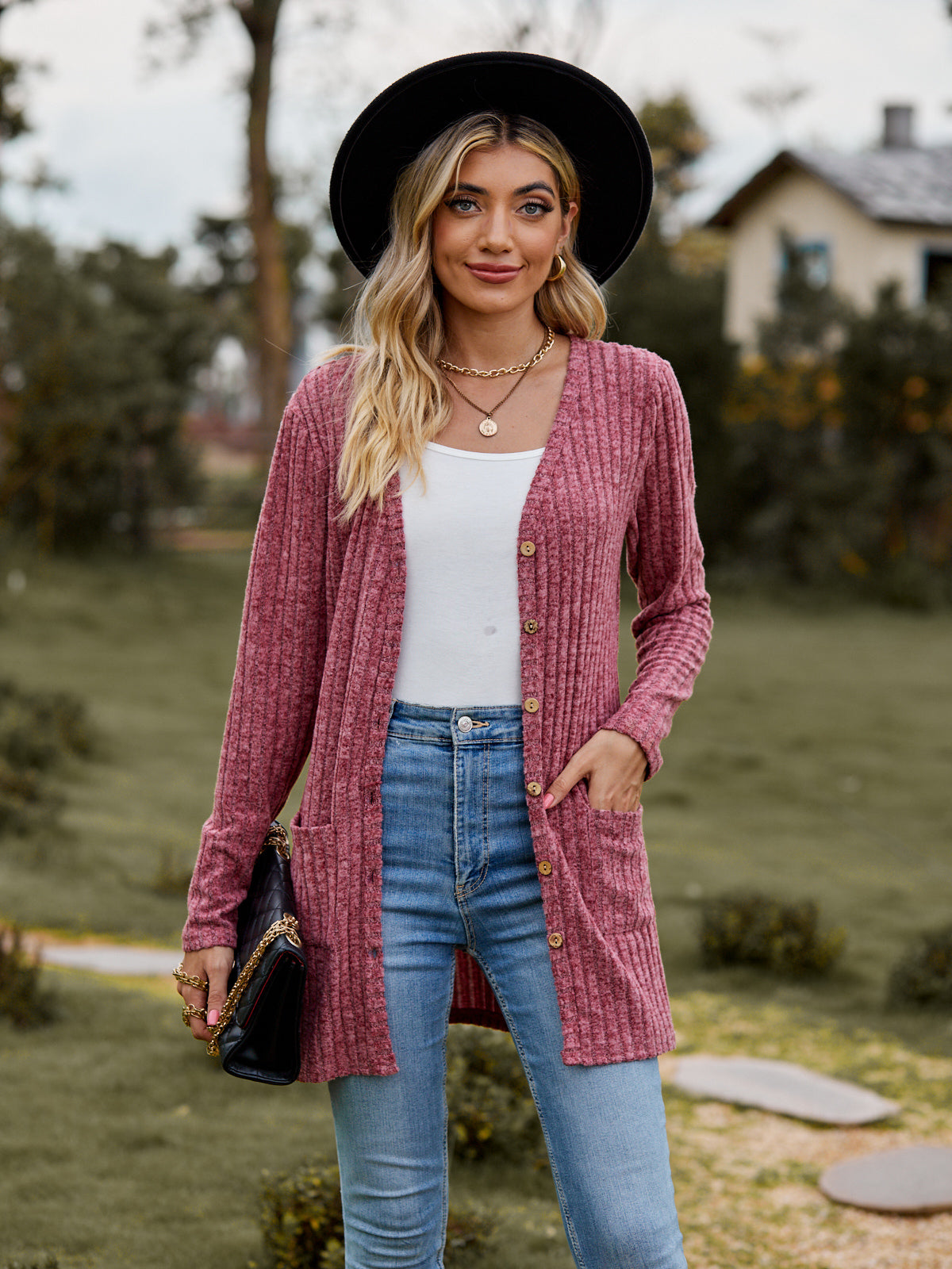 Hana - Elegant Ribbed Cardigan