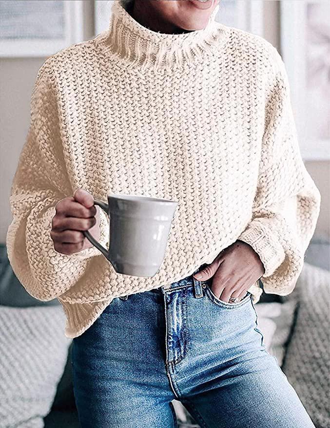 Plain Long-sleeved Sweater