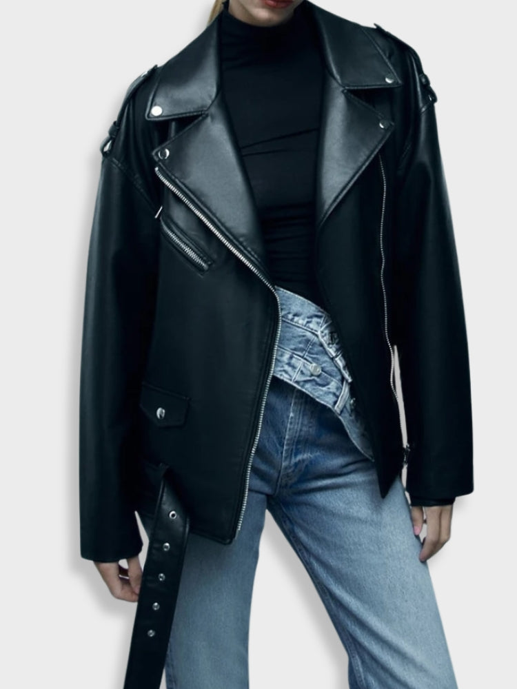 Black Leather Jacket for women