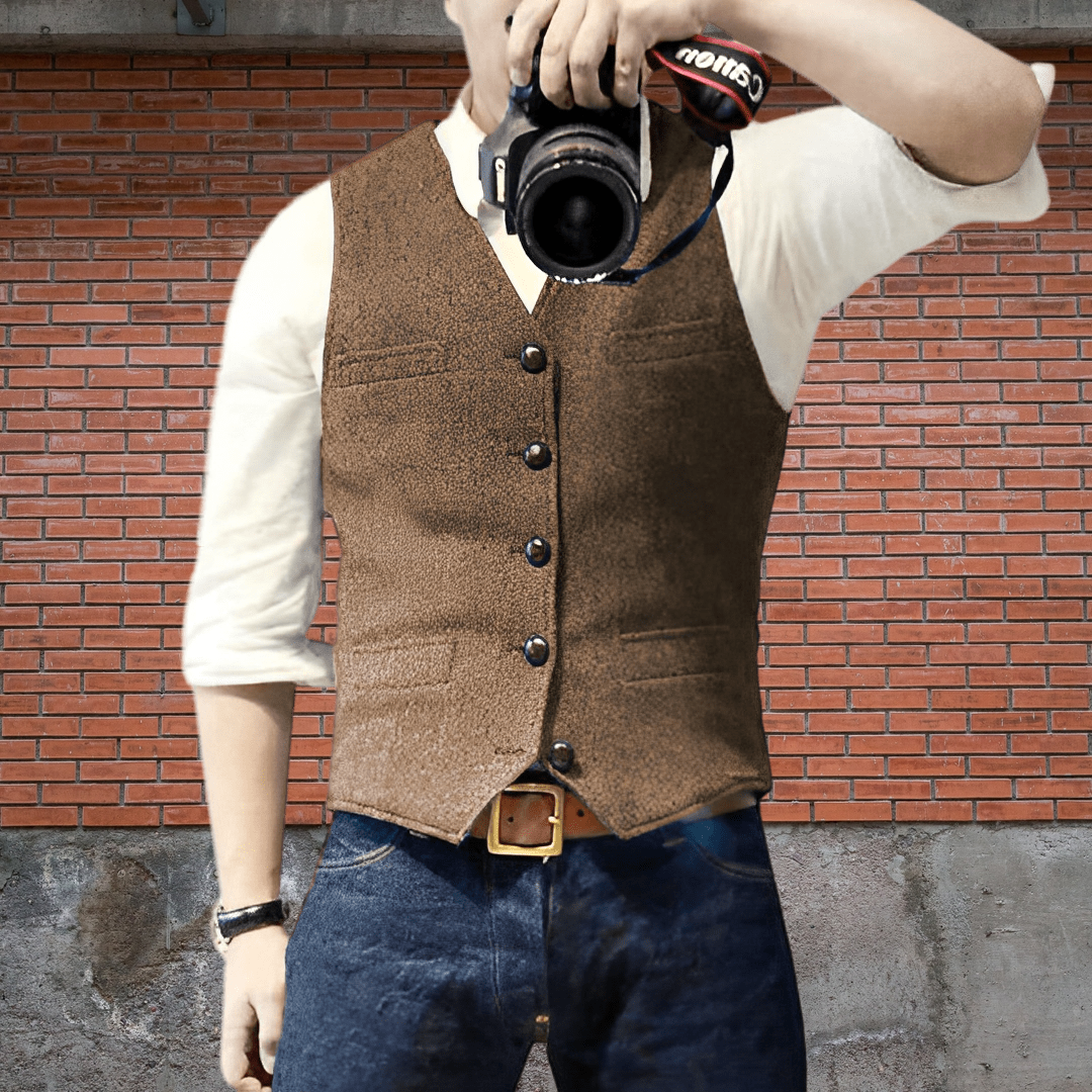 Fashionable men's waistcoat chaleco