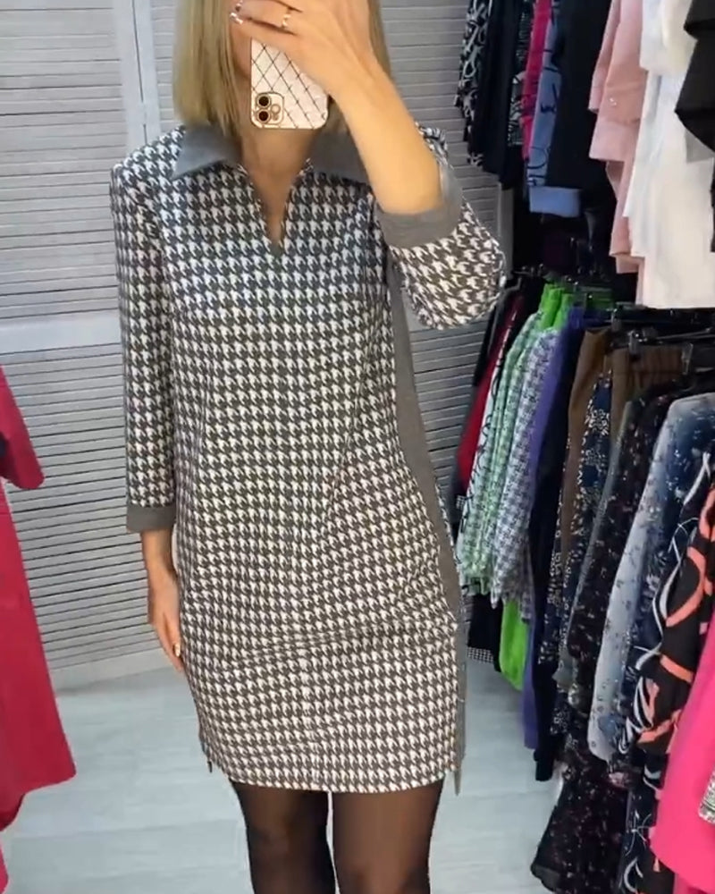 Elegant Checked Dress for women