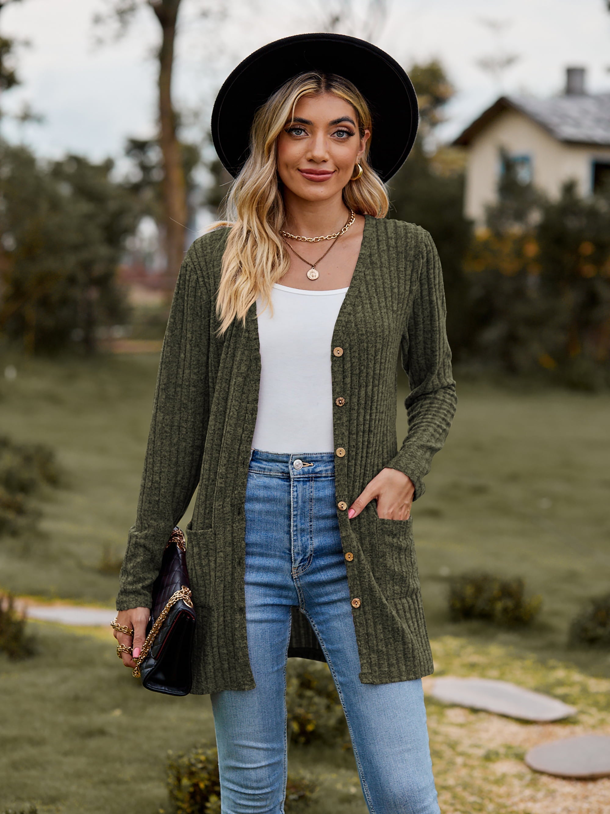 Hana - Elegant Ribbed Cardigan