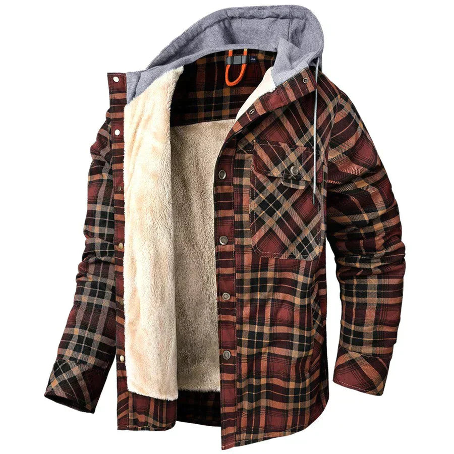 Winter jacket made of flannel and fleece