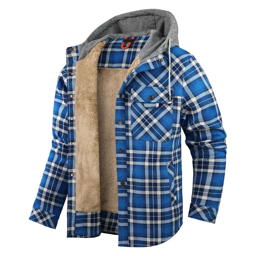 Winter jacket made of flannel and fleece