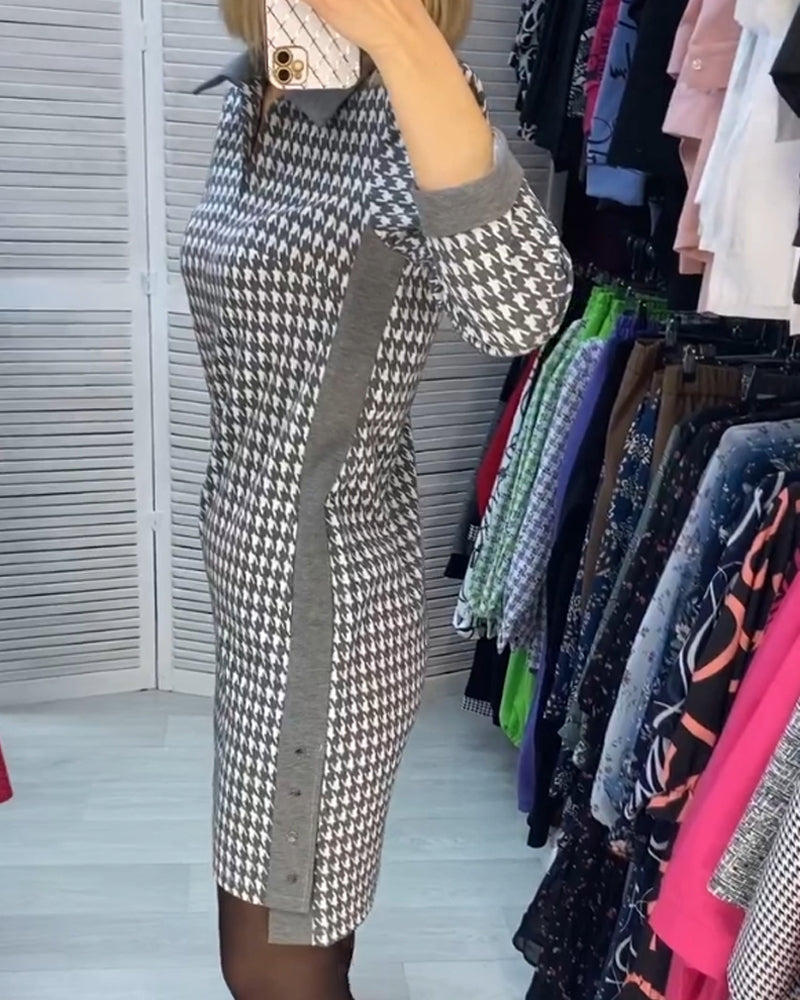 Elegant Checked Dress for women