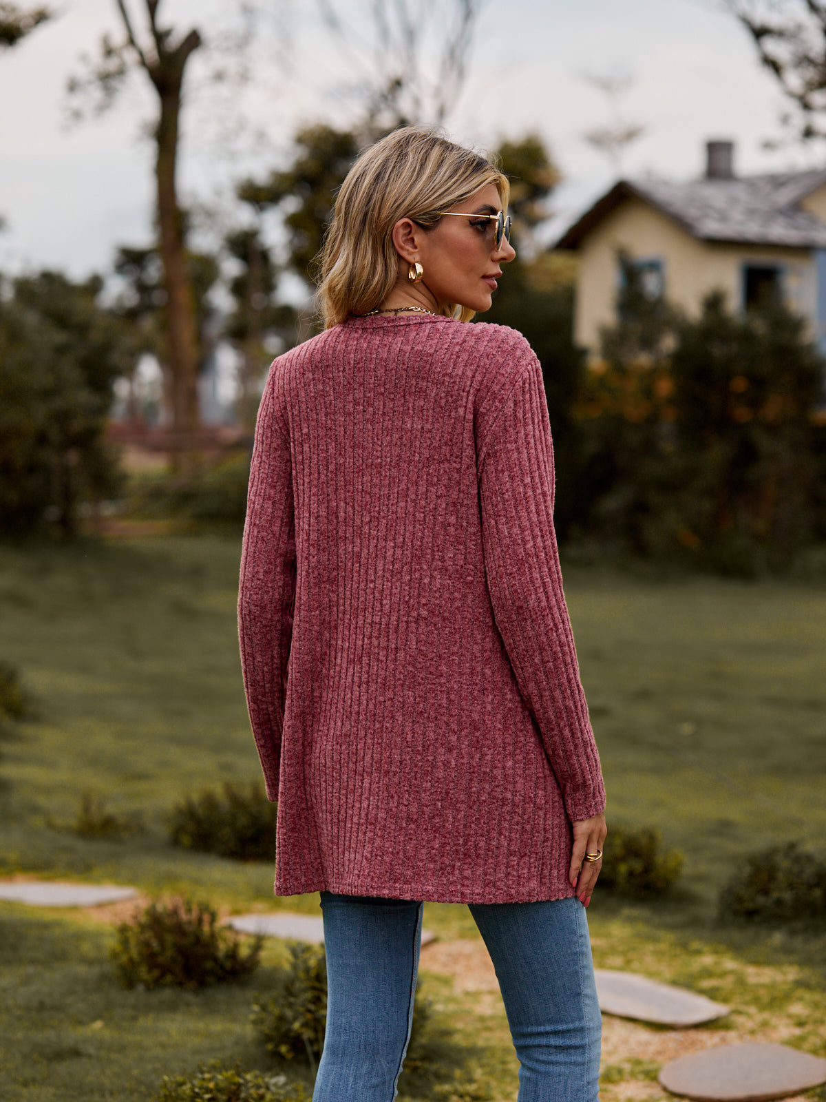 Hana - Elegant Ribbed Cardigan