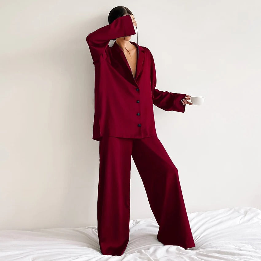 Georgia - Silky Elegance Oversized Pyjama Set