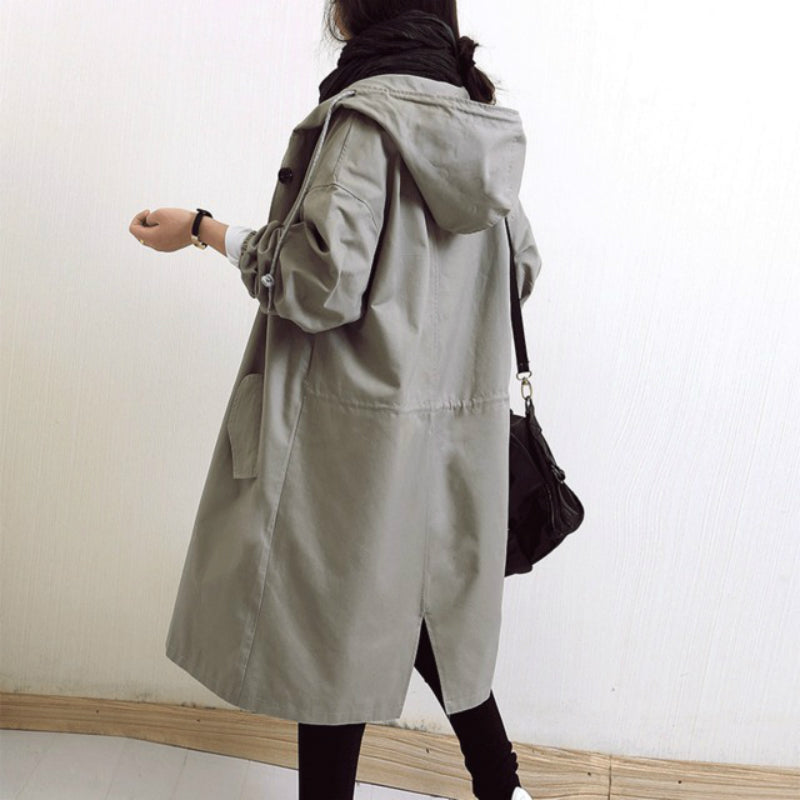 Waterproof and windproof trench coat for women