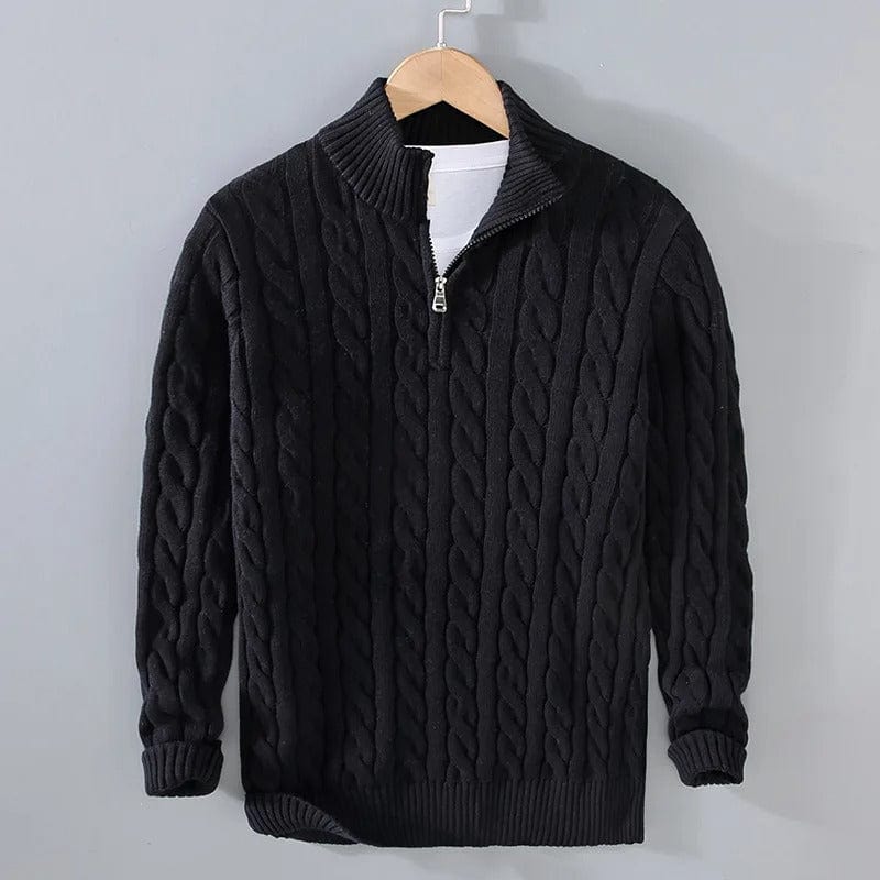 Casual jumper with zip collar for men