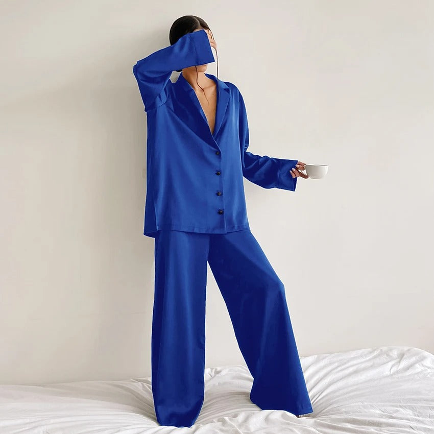 Georgia - Silky Elegance Oversized Pyjama Set