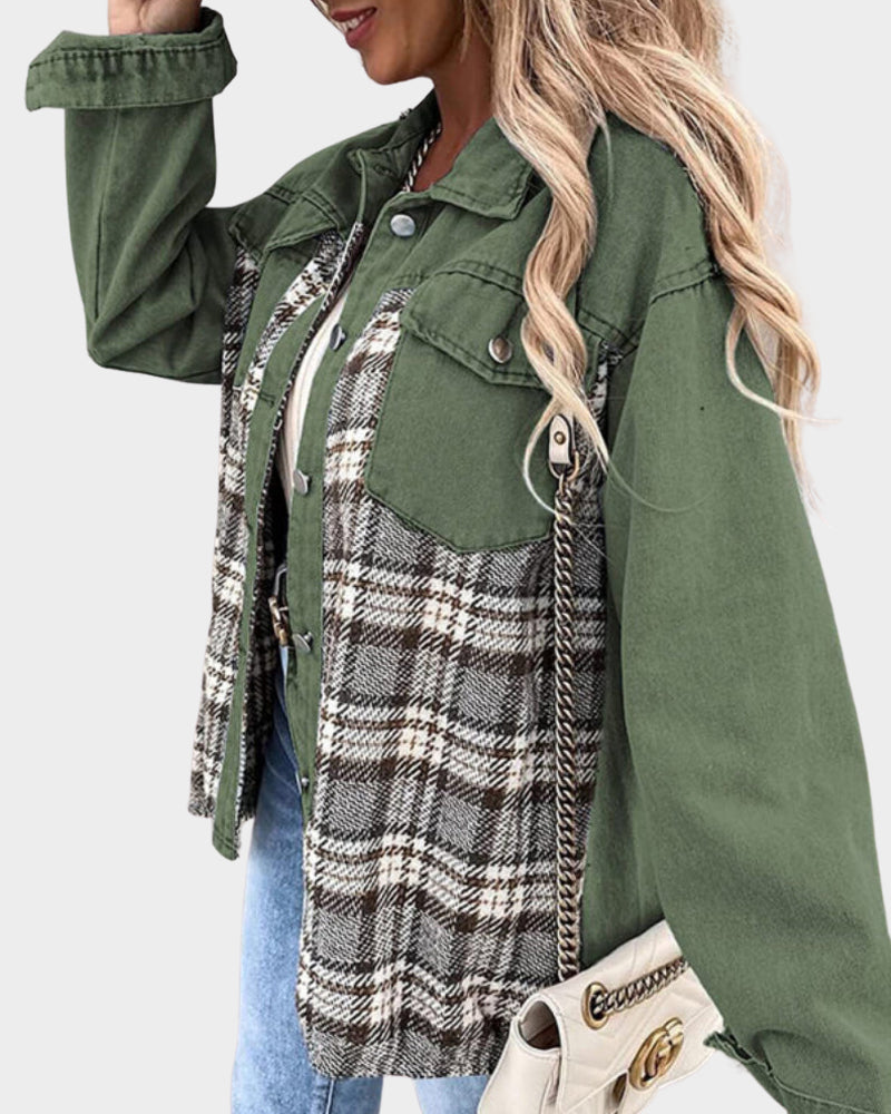 Skylar - Plaid Denim Jacket