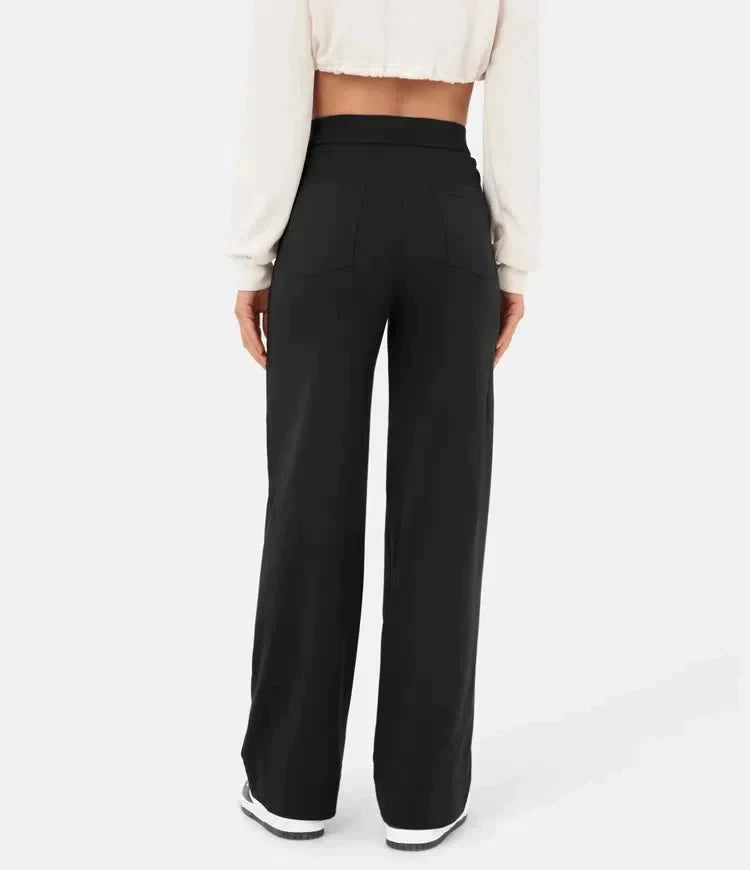 High-Waisted Elastic Pants