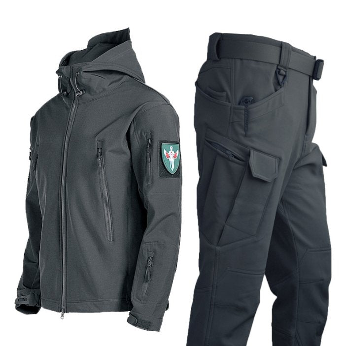 Waterproof military jacket and trousers for men