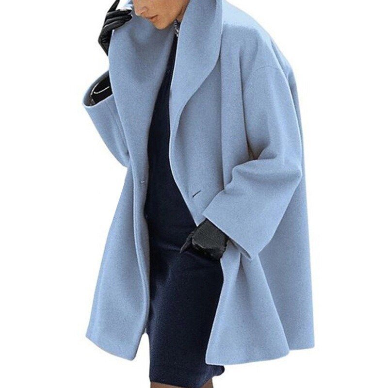 Coat with wide collar